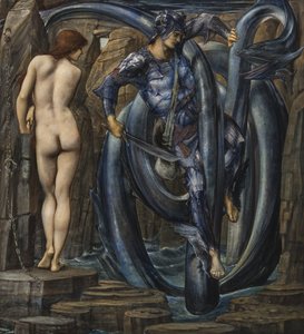 Le Destin accompli (Persée tuant le serpent de mer), vers 1882 - Edward Burne Jones
